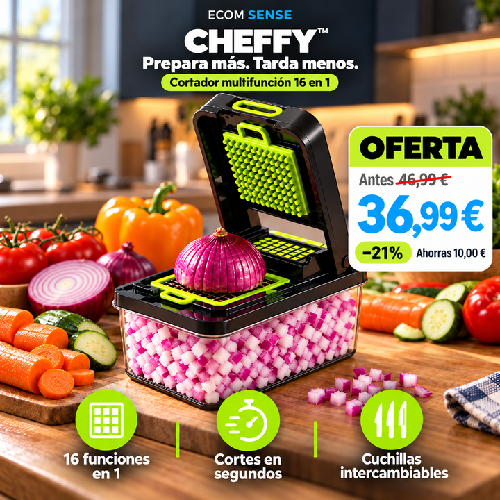 CHEFFY™ | Cortador multifunción de verduras 16 en 1