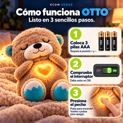 OTTO™ | Peluche relajante para la rutina de sueño del bebé