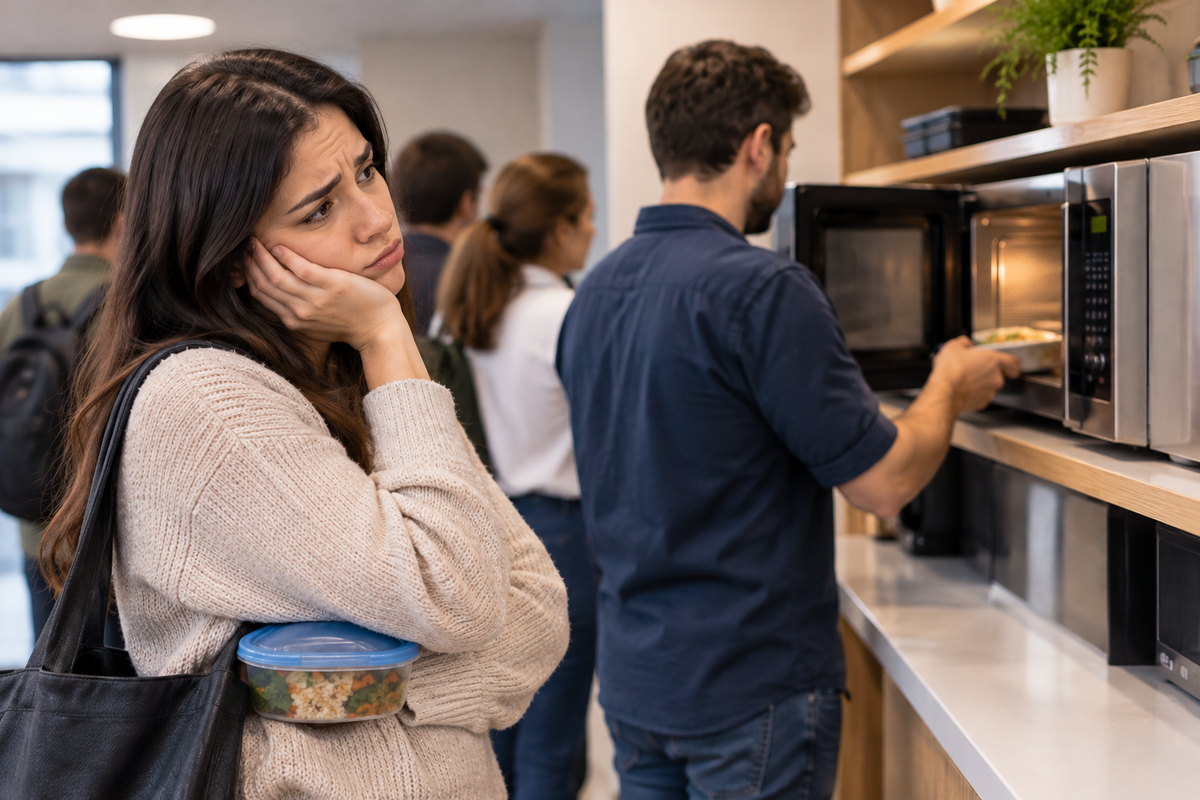 Antes: comida fría en un táper