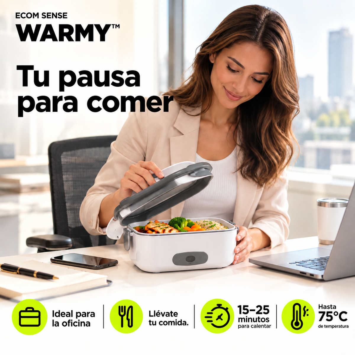 WARMY™ | Fiambrera eléctrica 2 en 1 de 1,5 L
