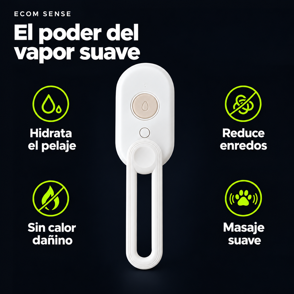 MISTY™ | Cepillo vaporizador para perros y gatos