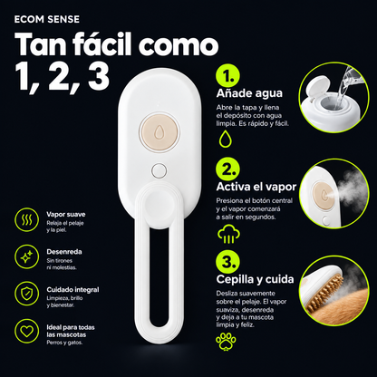 MISTY™ | Cepillo vaporizador para perros y gatos